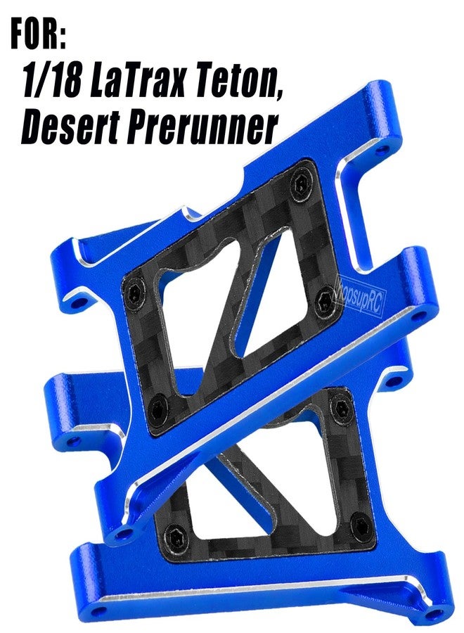hopsupRC RC Aluminum Front Rear Suspension Arms Upgrades Parts for 1/18 LaTrax Teton,Desert Prerunner,Suspension Arms Set Hops Up,Replace Parts 7630(Navy Blue) - Image 2